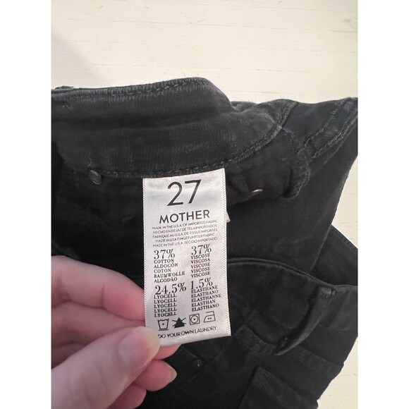 Mother Jeans The Looker 27 Black A Model Spy Slim Denim USA Ankle‎ 1001-156 - Picture 5 of 7